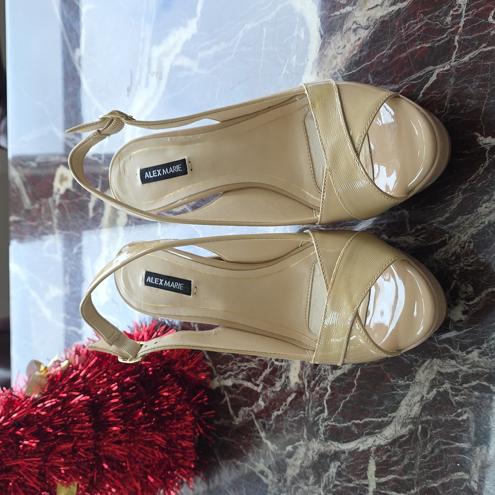 Alex Marie Nude Slingback Heels